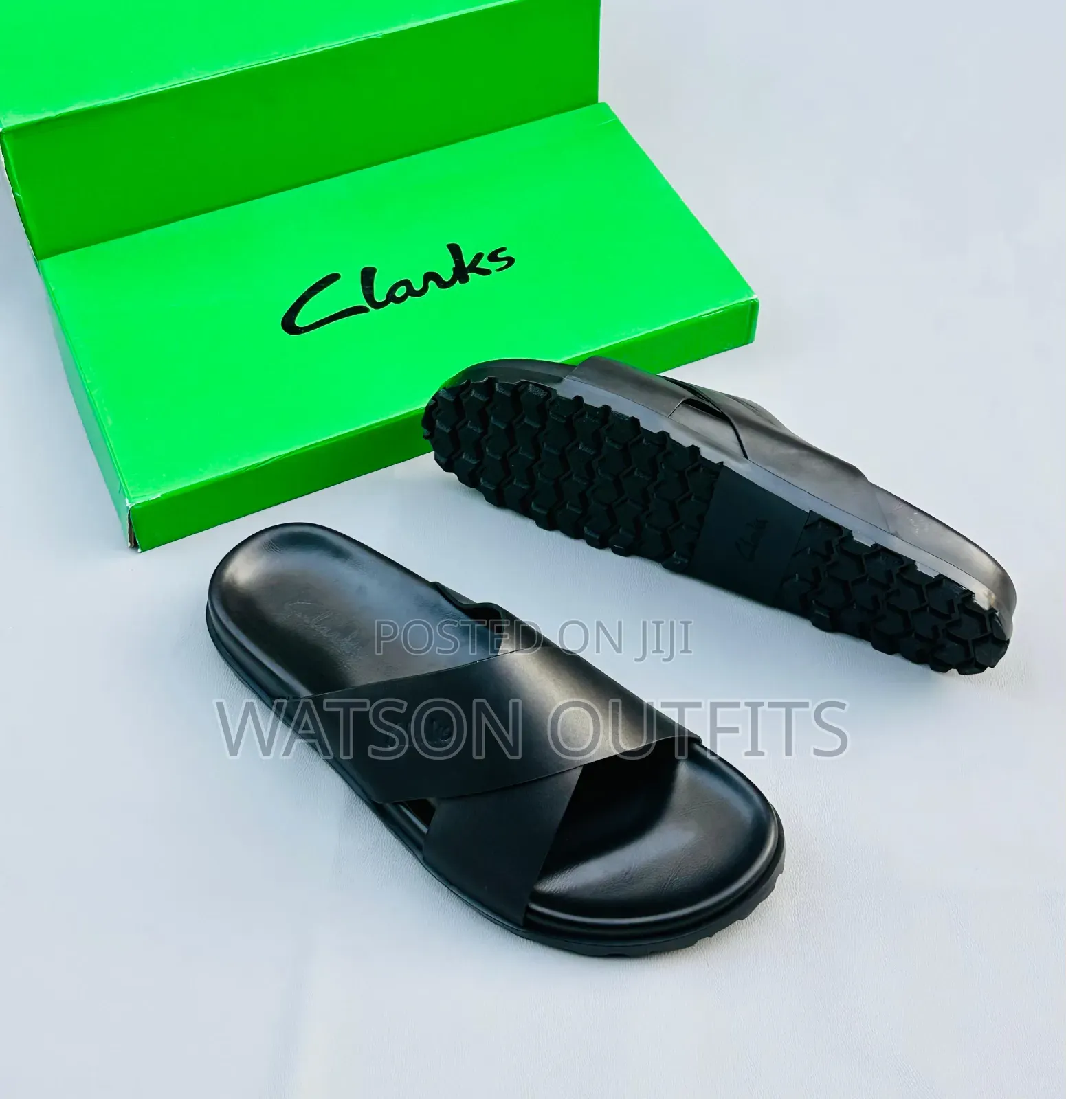 Men's Clarks and Aido Sandals Leather Materials