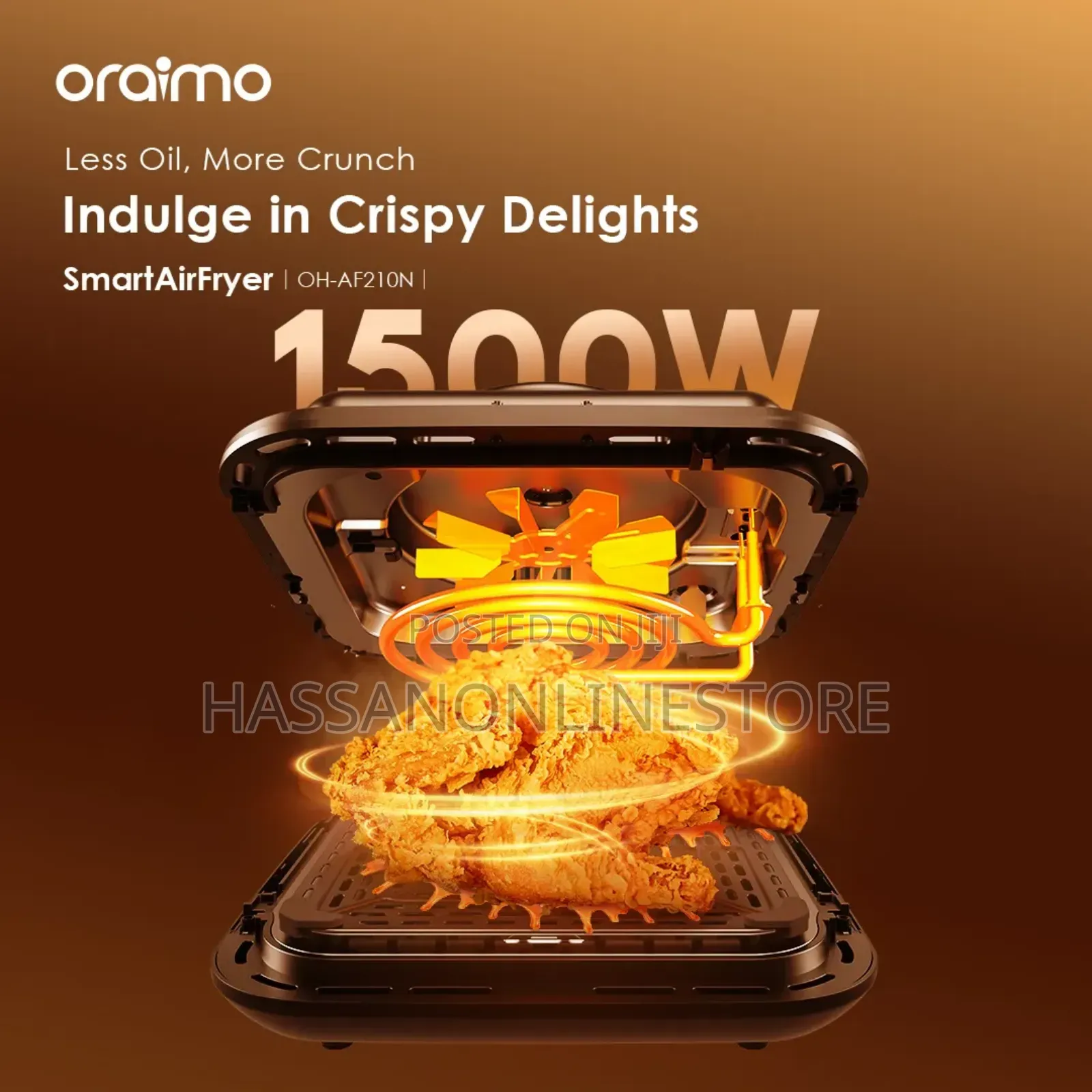 Oraimo Smartairfryer 1500w Cooking Visible Smart Air Fryer