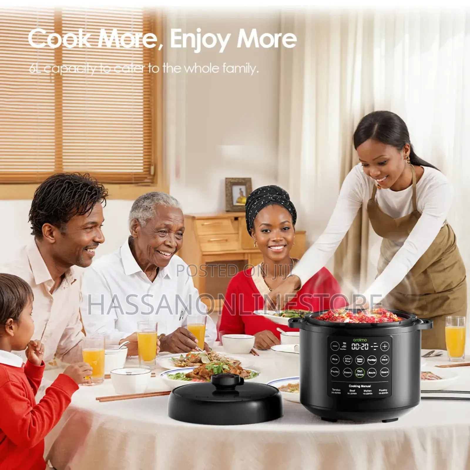 Oraimo Tenderpot 6l 1000w Electric Pressure Cooker