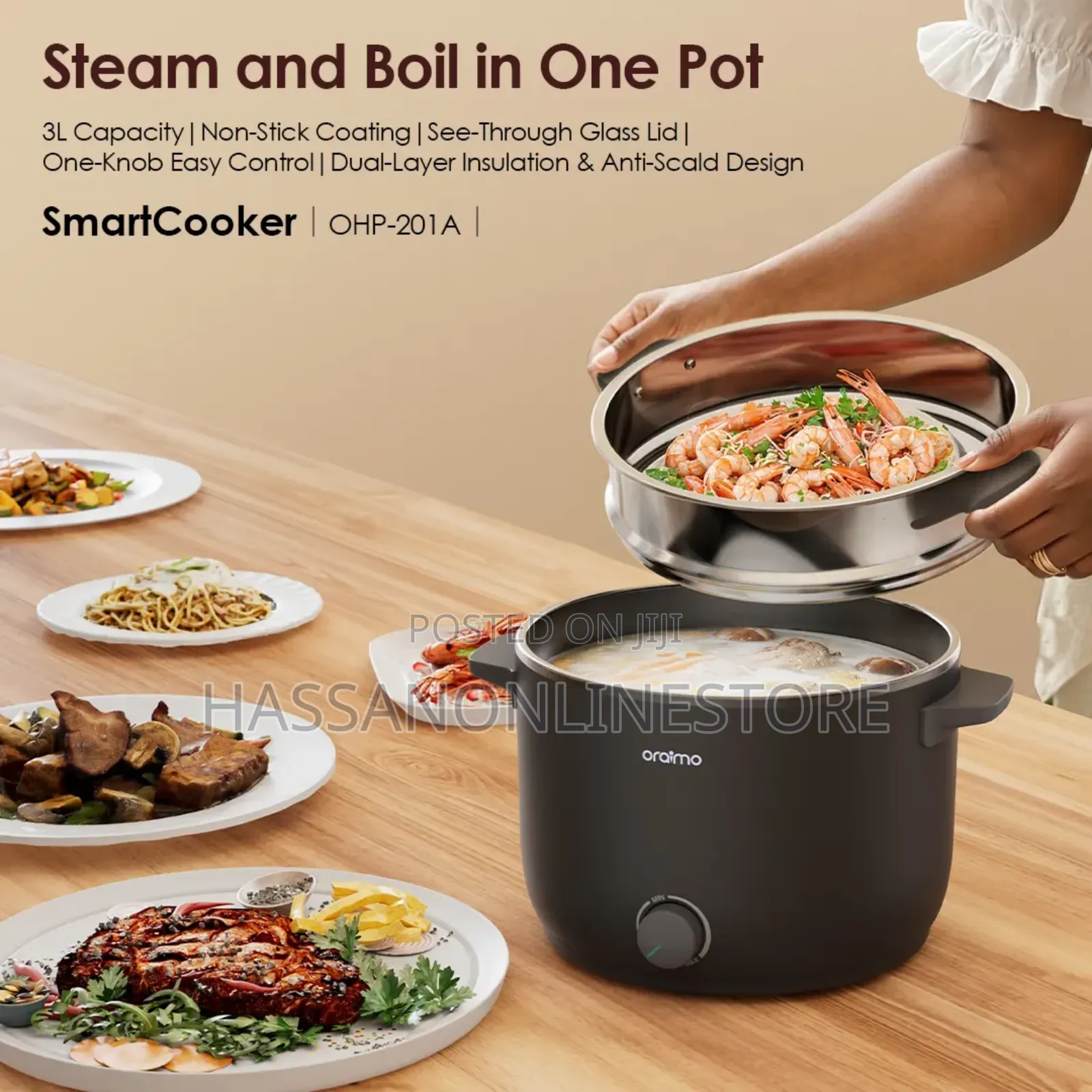 Oraimo Smartcooker 1000w 3l Electric Cooker