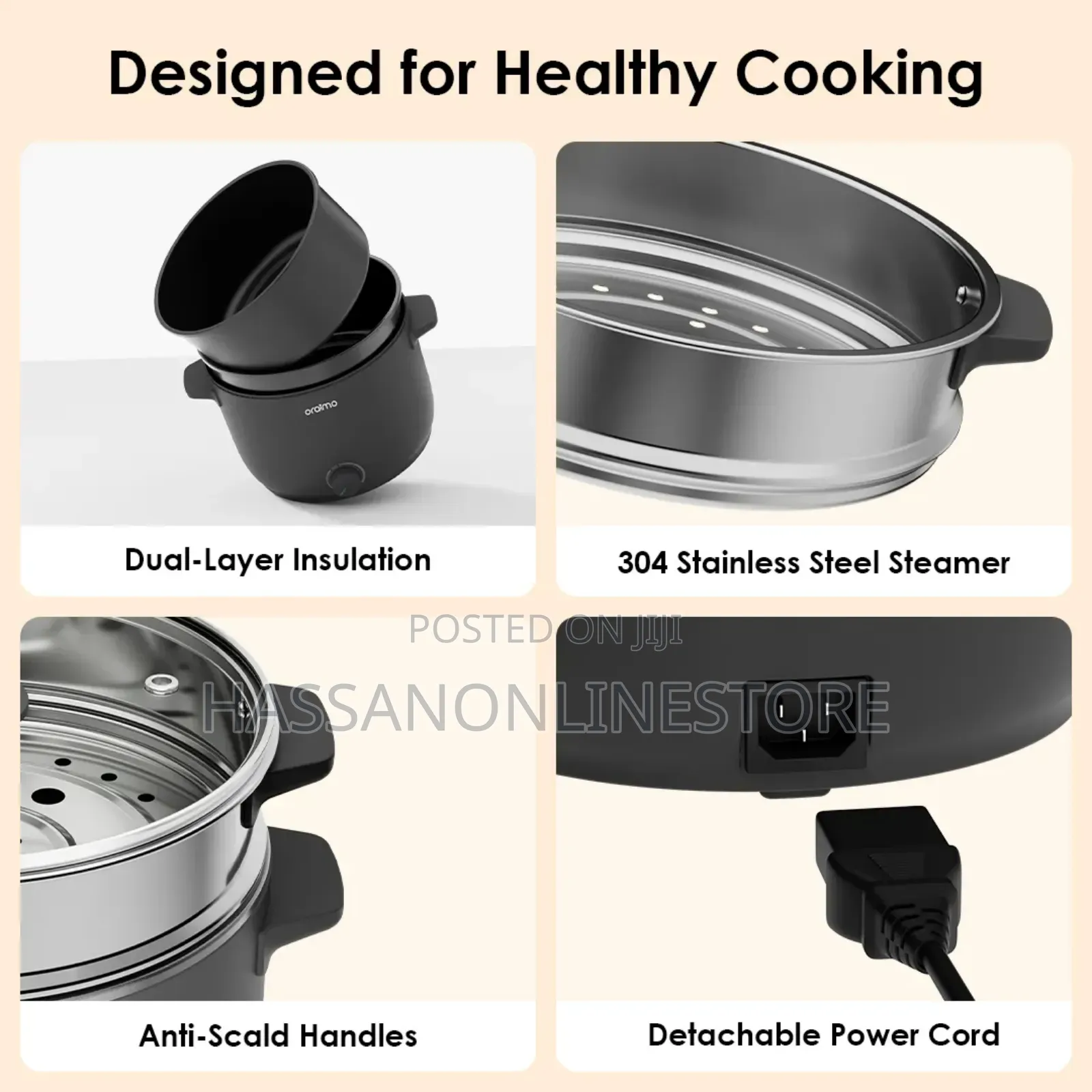 Oraimo Smartcooker 1000w 3l Electric Cooker