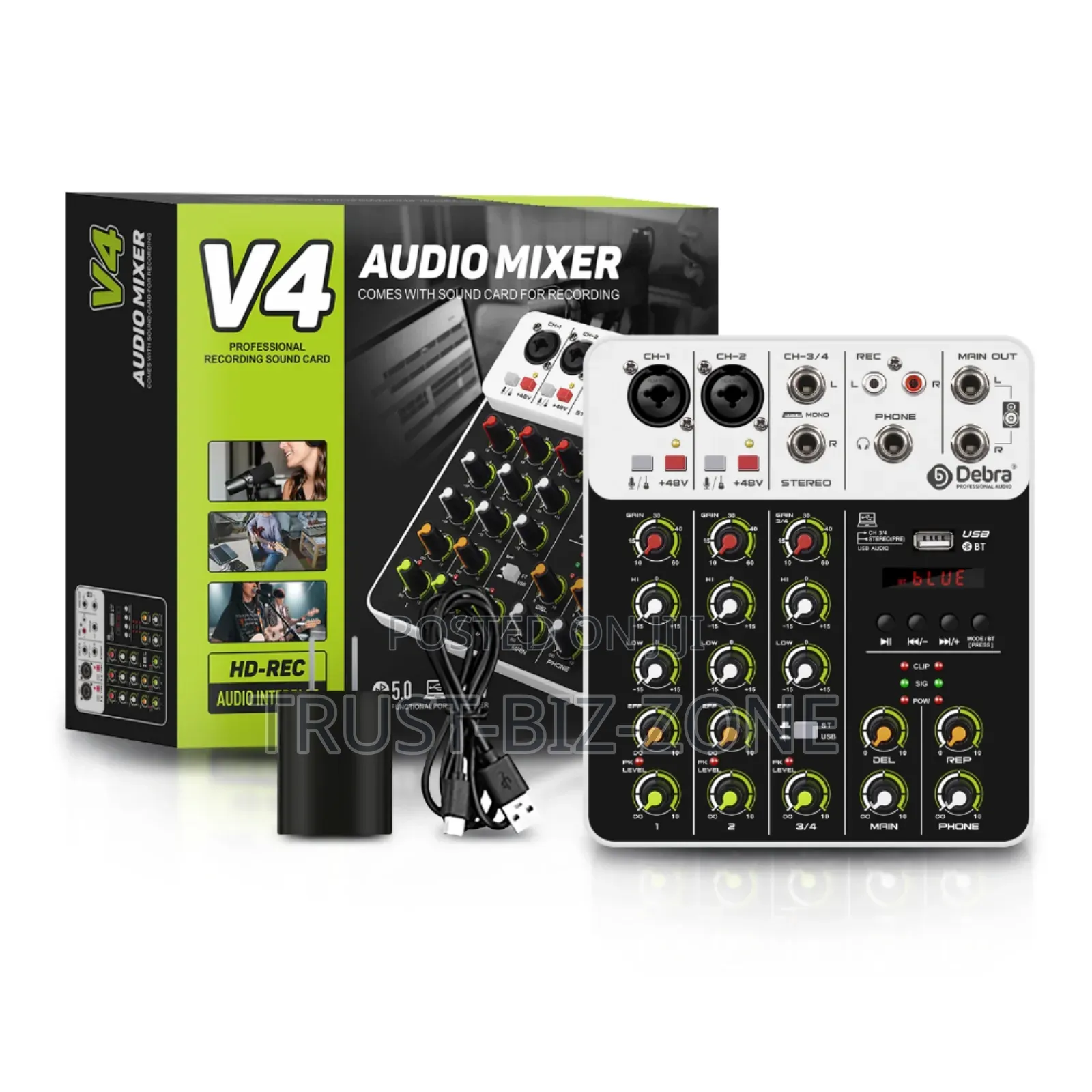 Professional Audio Mixer With Sounds Card