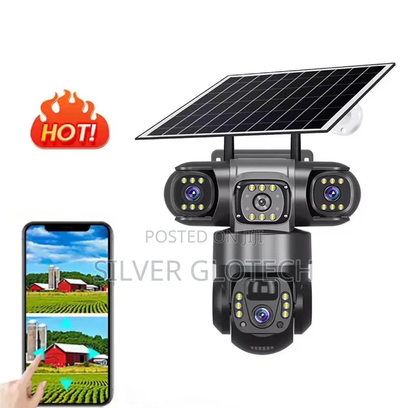 Three Lens 4g PTZ Camera Iko Full Na Panel Yake Nzuri Sana