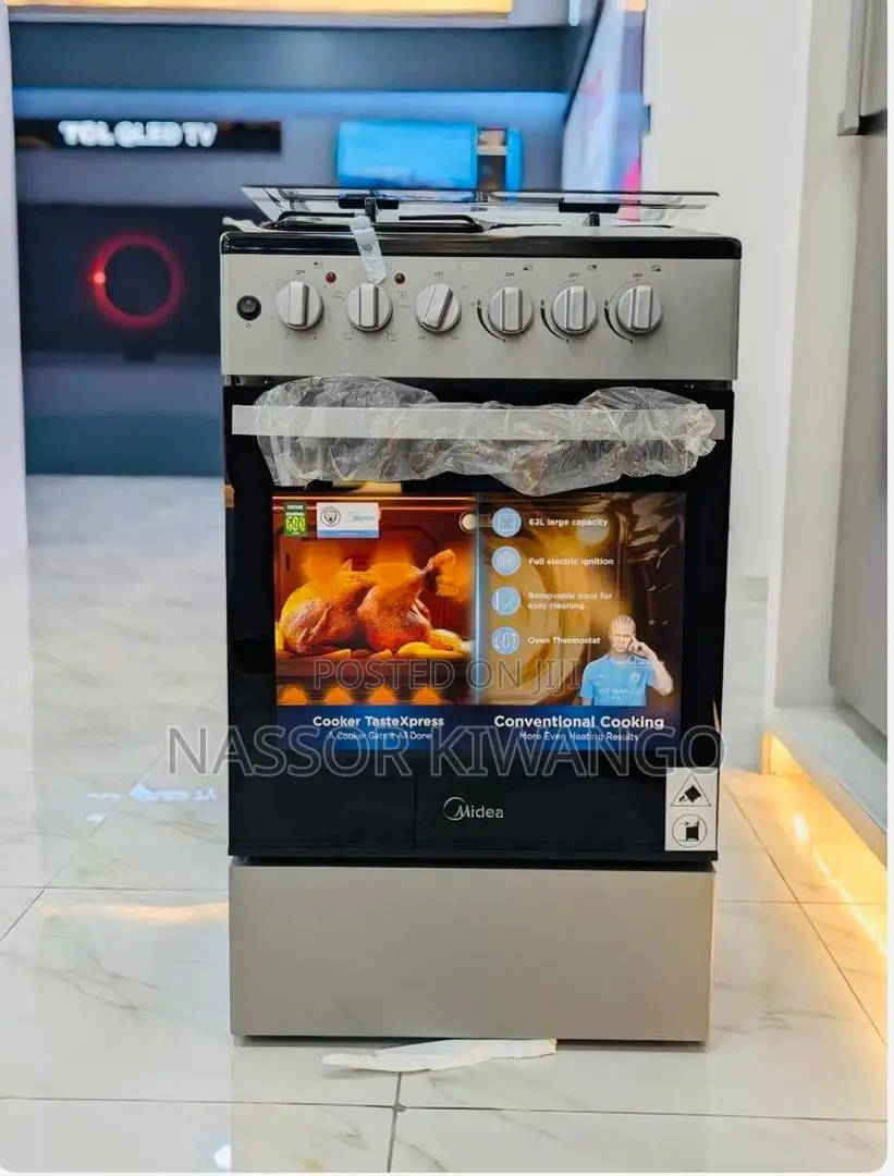 Midea Cook 50*50 Plate Tatu Gas Moja Umeme Na Eletric Oven