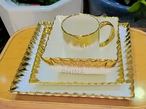 Sahani Kubwa 6 Side Plate 6 Bakuli 6 Na Vikombe 6