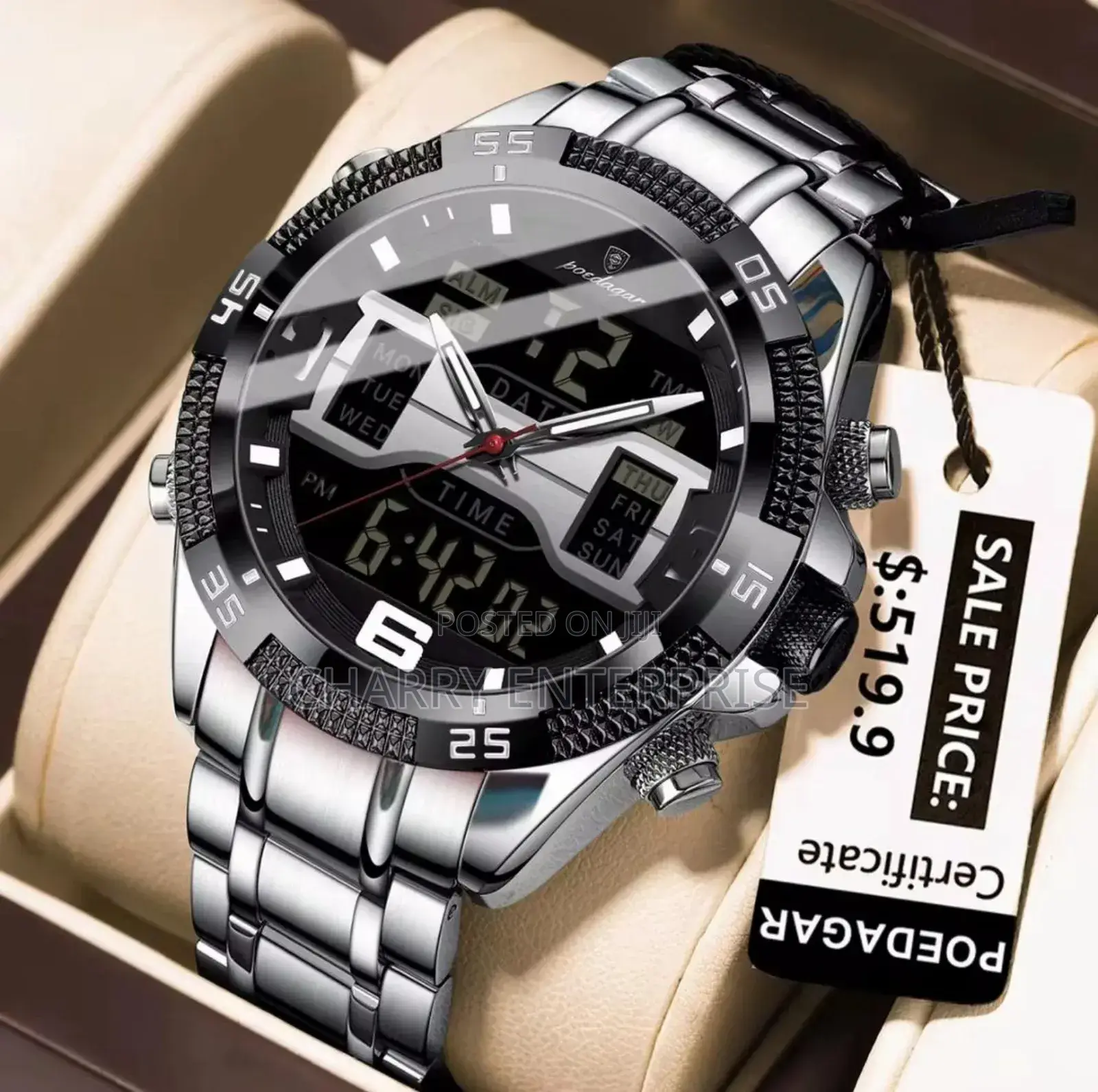 Original Poedagar Watch
Ina Tareh Mwezi Na Siku
Waterproof