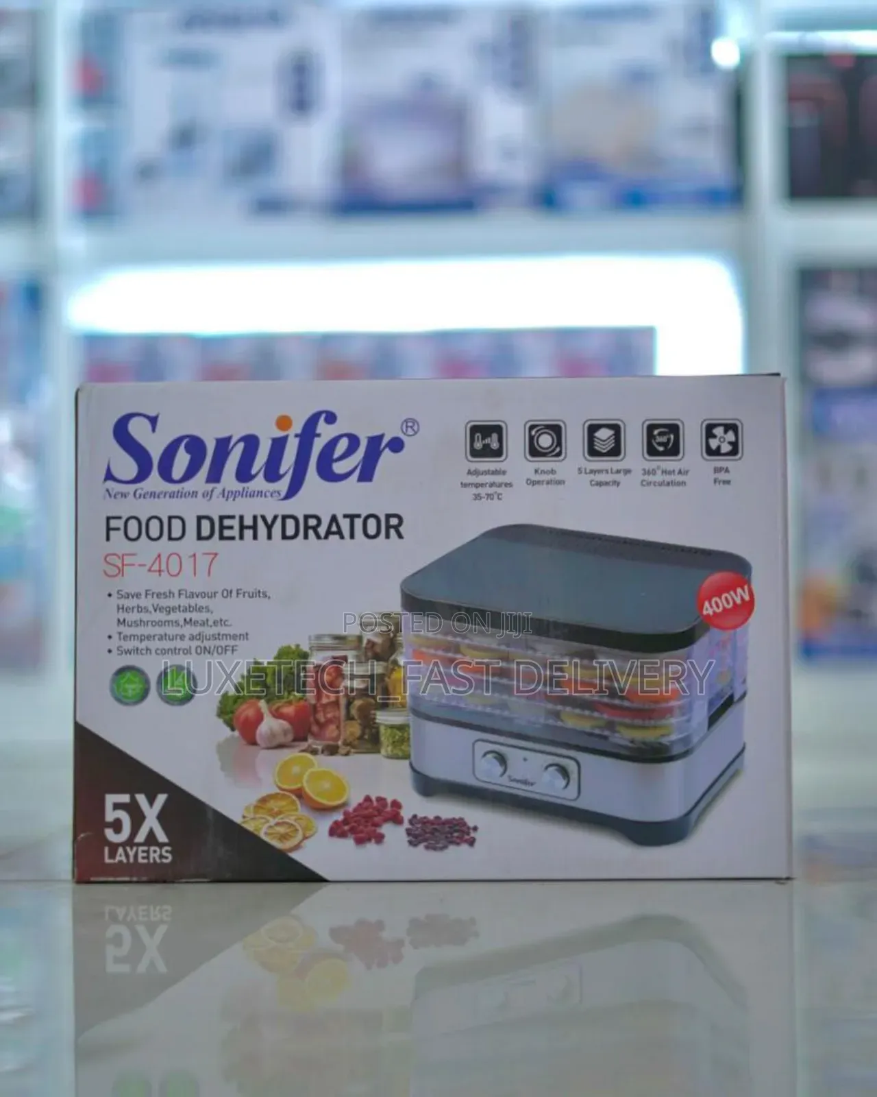 Sonifer Sf-4017 Food Dehydrator 5 Layers