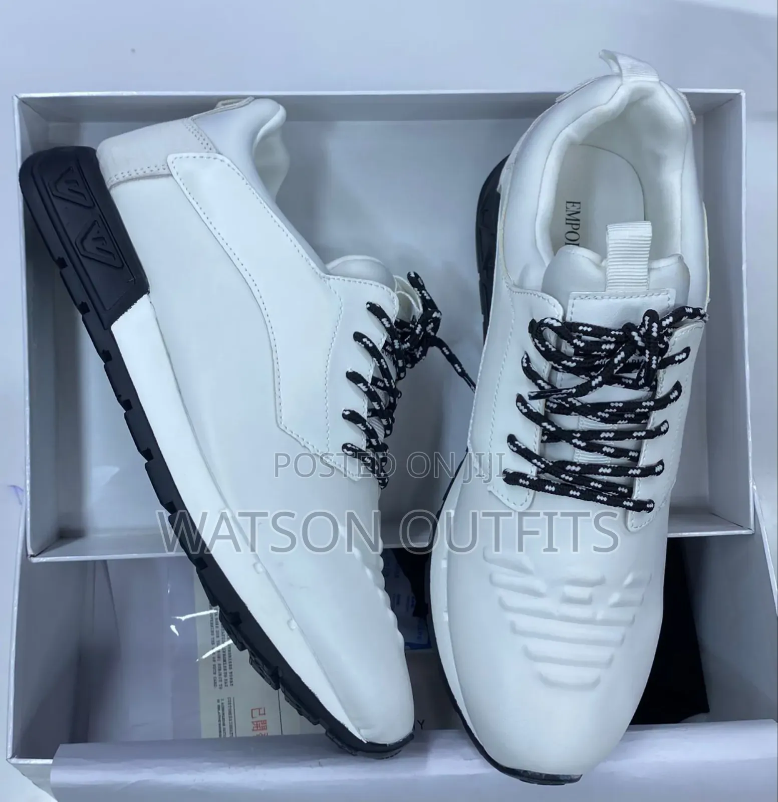 Men's Emporio Armani Leather Materials Sneakers or Shoes