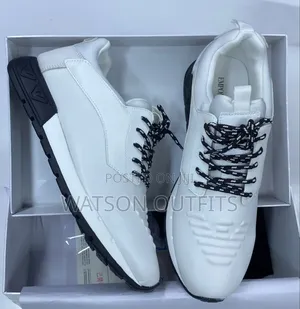 Men's Emporio Armani Leather Materials Sneakers or Shoes