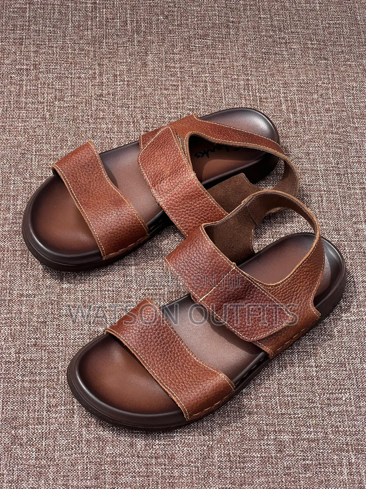 Men's Typical Leather Materials Sandals With Decorated Clark