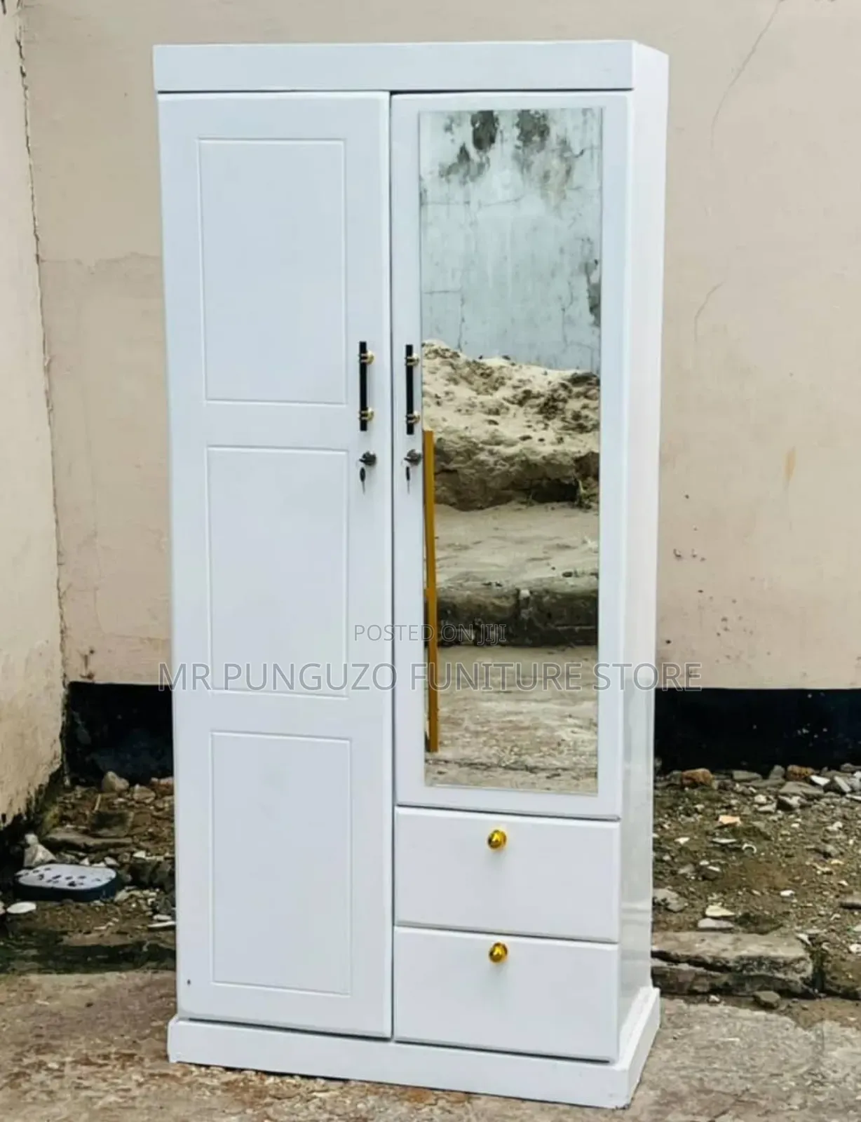 Kabati Milango Miwili Classic Sana Imara Mbao Ngumu 