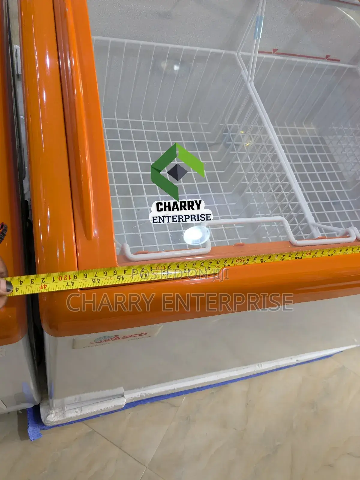Original Asco Powerful Glass Top/ Showcase Freezer 337l