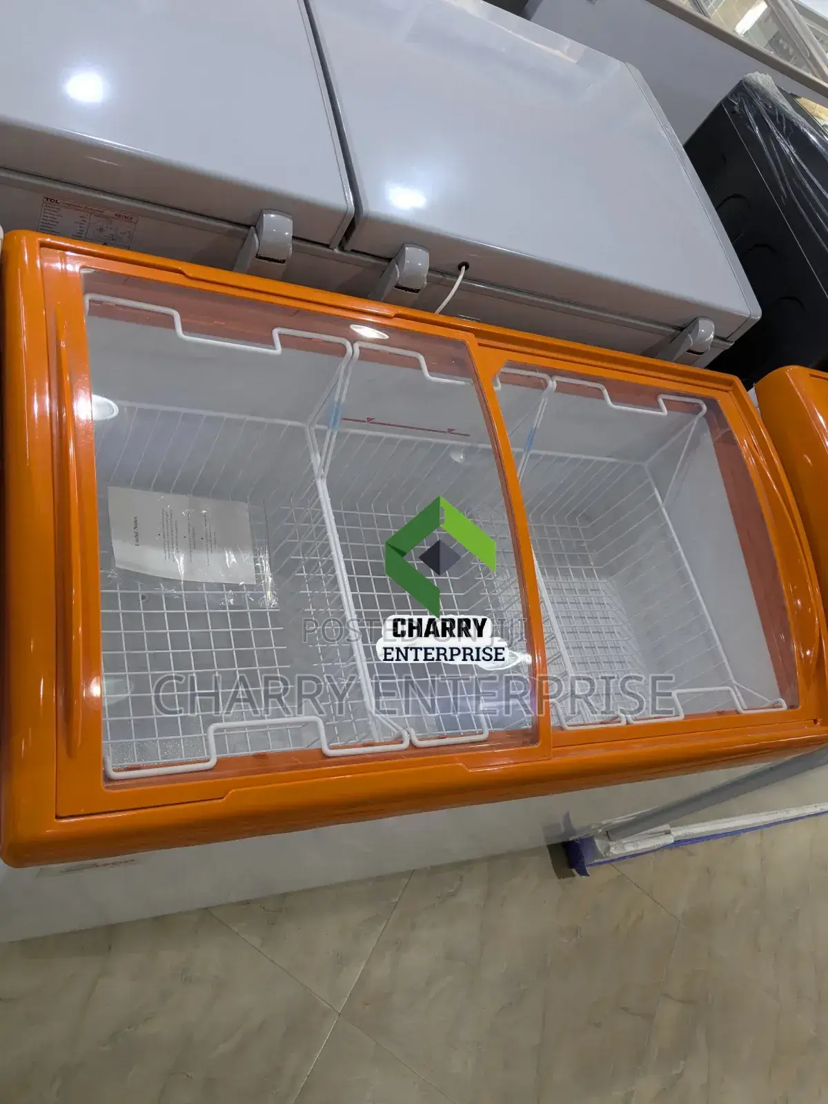 Original Asco Powerful Glass Top/ Showcase Freezer 297l