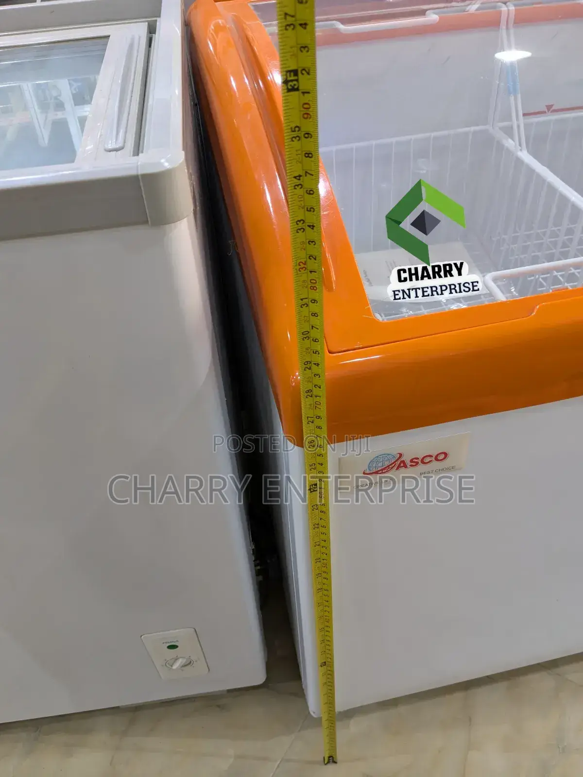 Original Asco Powerful Glass Top/ Showcase Freezer 297l