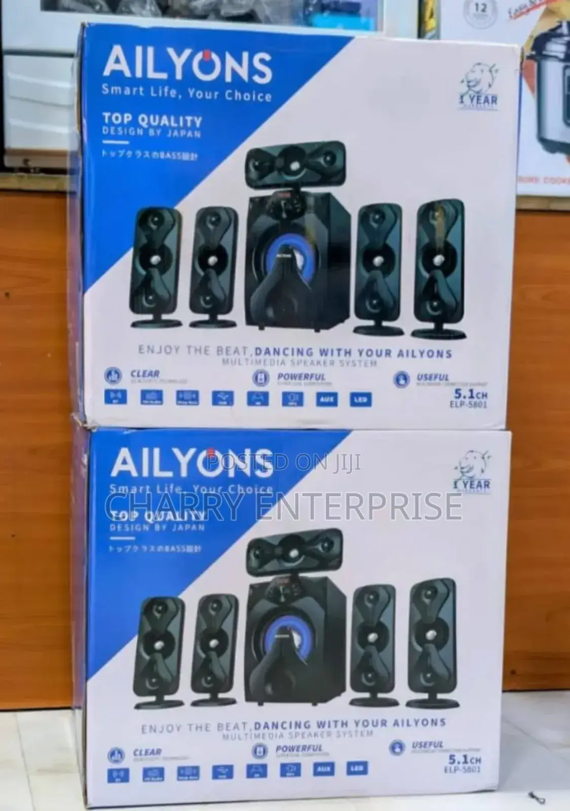 Ailyons Subwoofer With 5 Speakers Zinazolingana