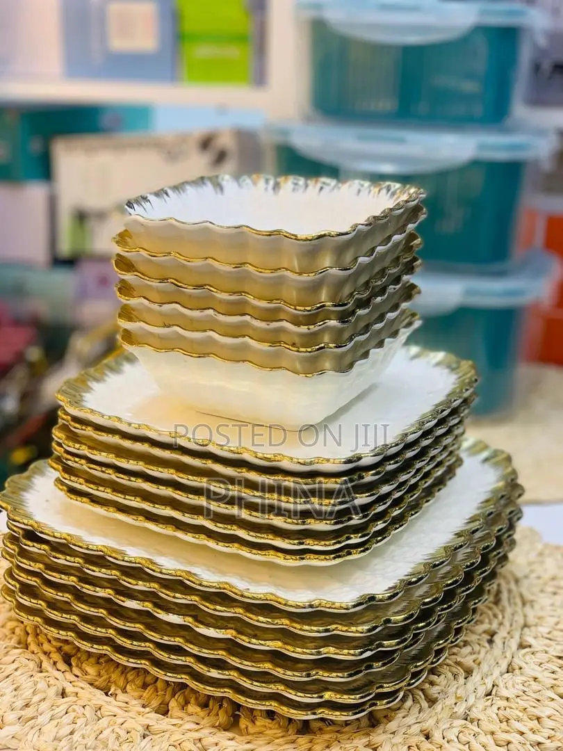 Vyombo Gold Unapata Sahani 6 Side Plate 6 Na Bakuli 6