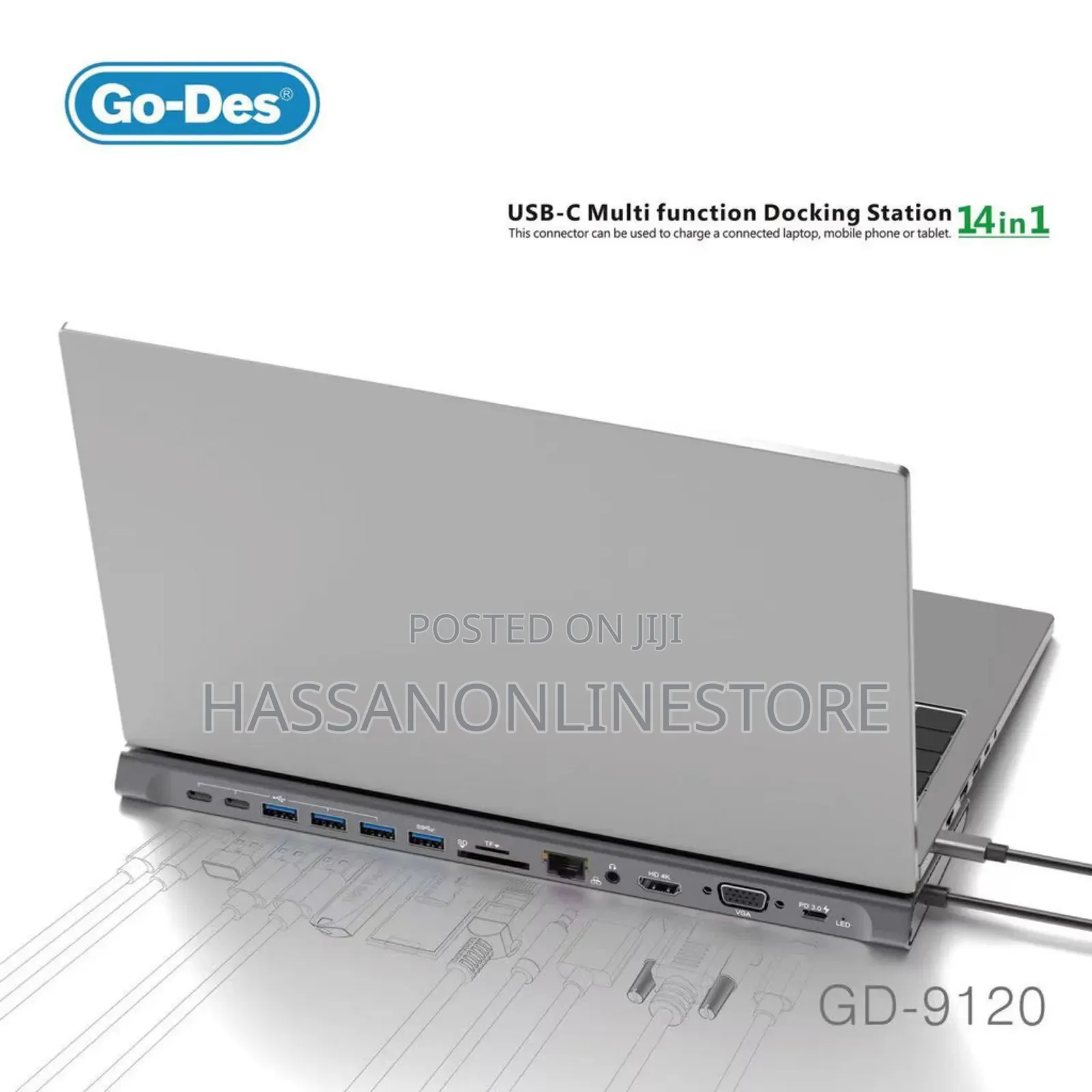 Go-Des 14 in 1 Usb C Type-C Hub Docking