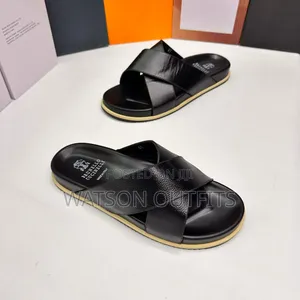 Men's Two Coloured New Sandals With Leather Materials Pure