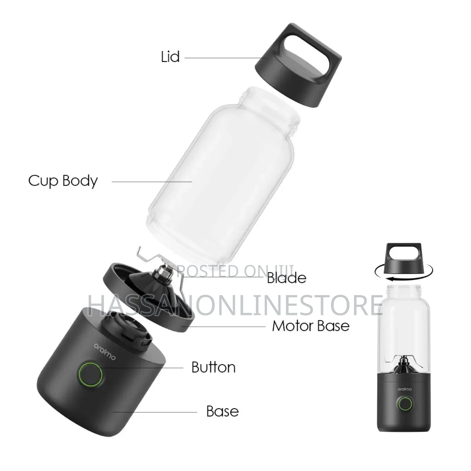 Oraimo Smartblender Go 500ml Portable Blender
