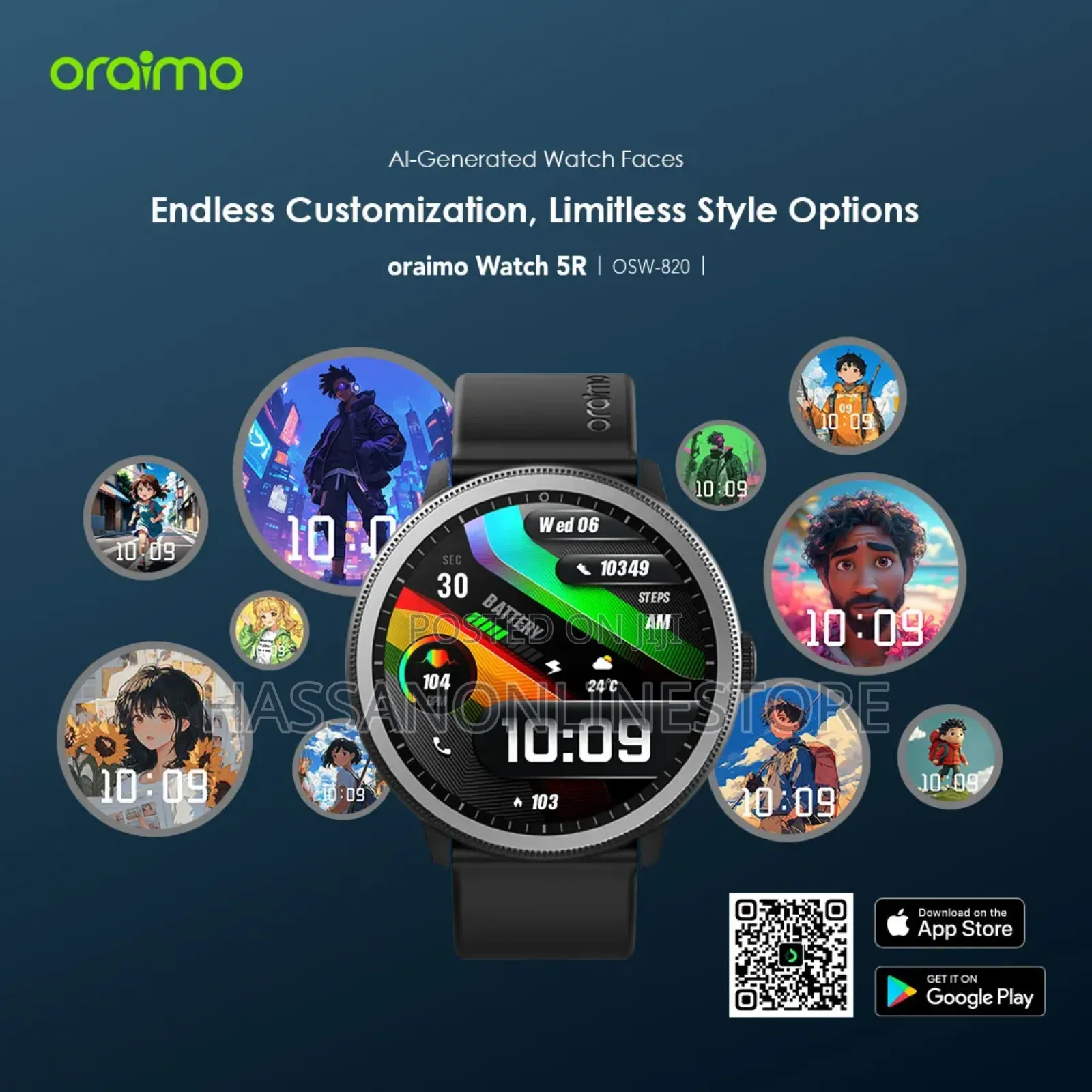 Oraimo Watch 5r 1.43'' Amoled Ip68 Smart Watch