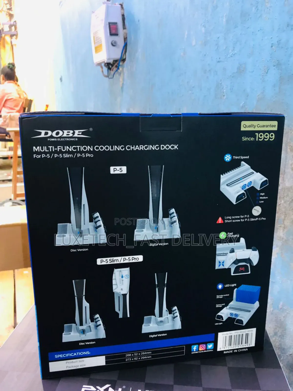 Multi-function Cooling And Charging Dock For Playstation 5