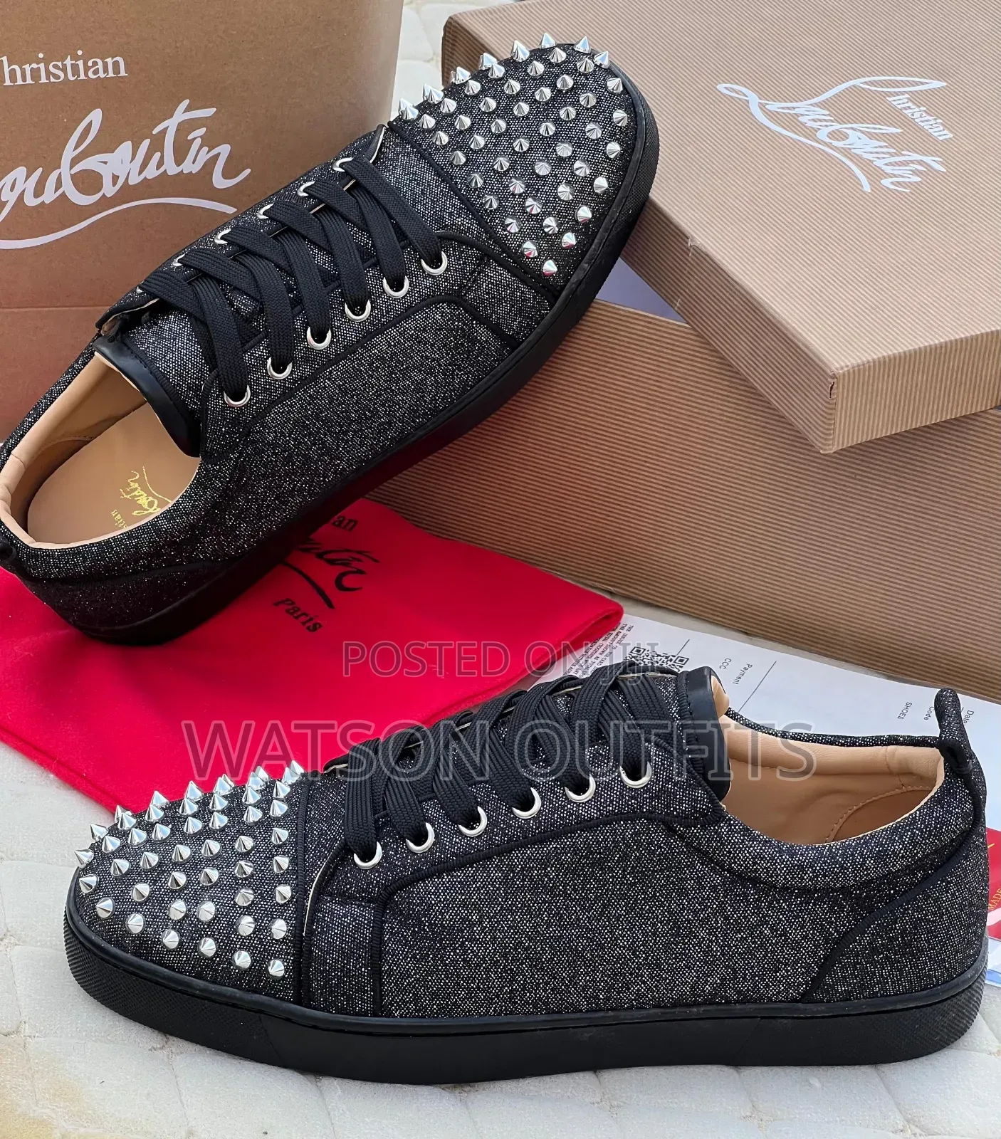 Men's Smooth and Rough Plain Christian Louboutin Shoes New
