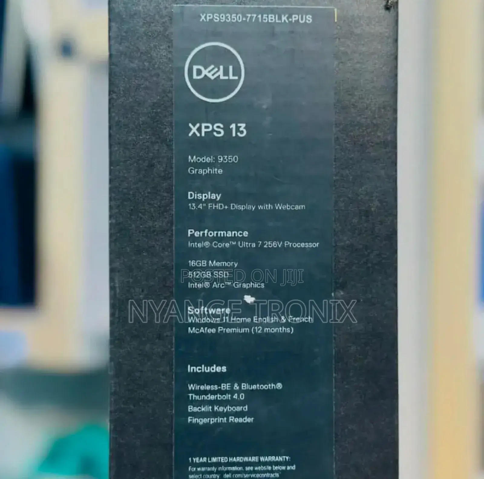 New Laptop Dell XPS 13 (9350) 16GB Intel Core Ultra 7 SSD 512GB