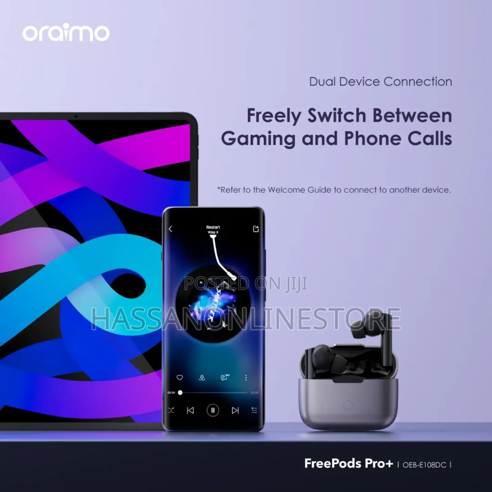 Oraimo Freepods Pro+ Hybrid Anc True Wireless Earbuds