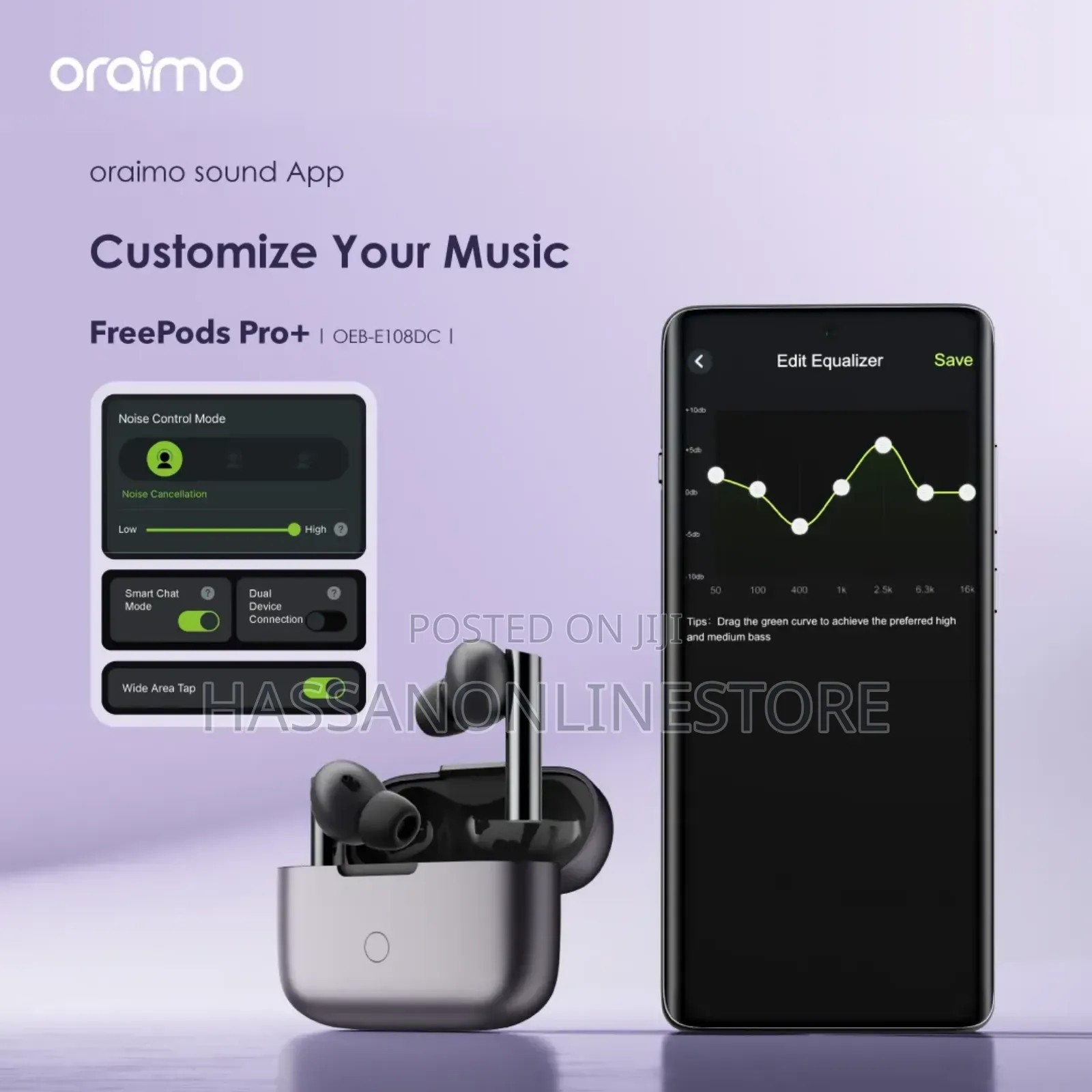 Oraimo Freepods Pro+ Hybrid Anc True Wireless Earbuds