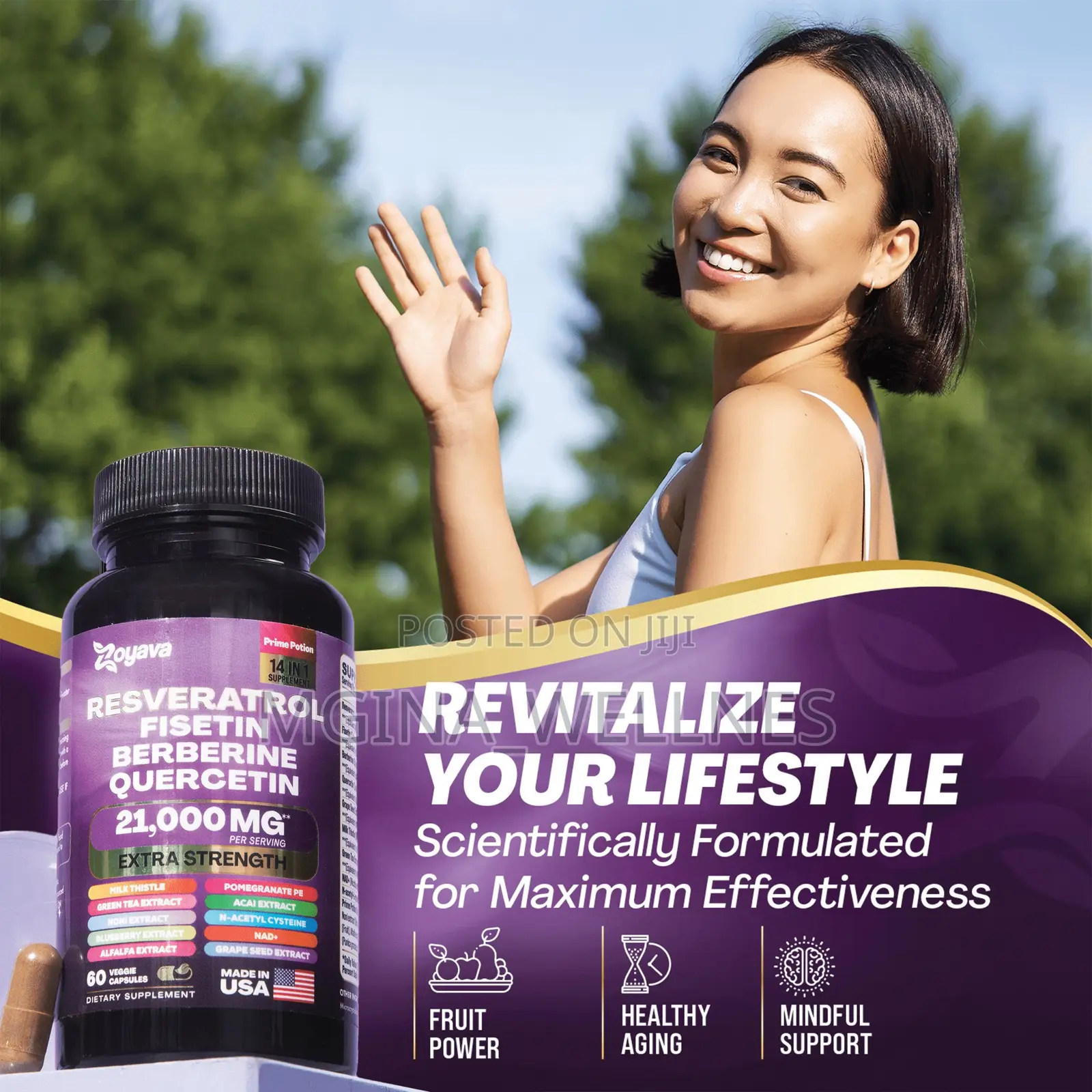 Resveratrol Supplement 12600mg Nad+ 100mg Milk Thistle 900mg