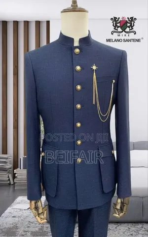 Classic Modern Suti | Black and Dark Blue