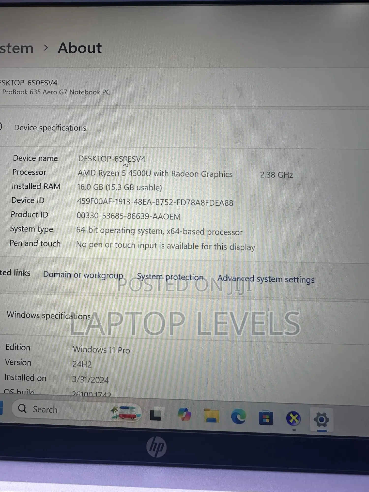 Laptop HP 630 16GB AMD Ryzen 5 SSD 256GB