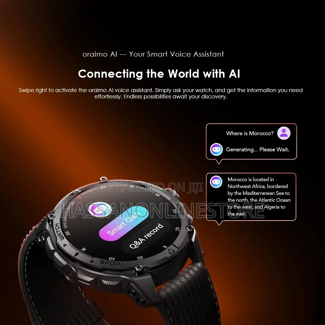 Oraimo Watch Gt 1.43" Amoled 3atm GPS Smart Watch