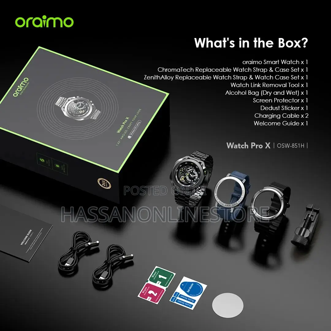 Oraimo Watch Pro X 1.43'' Amoled Ip68 Smart Watch
