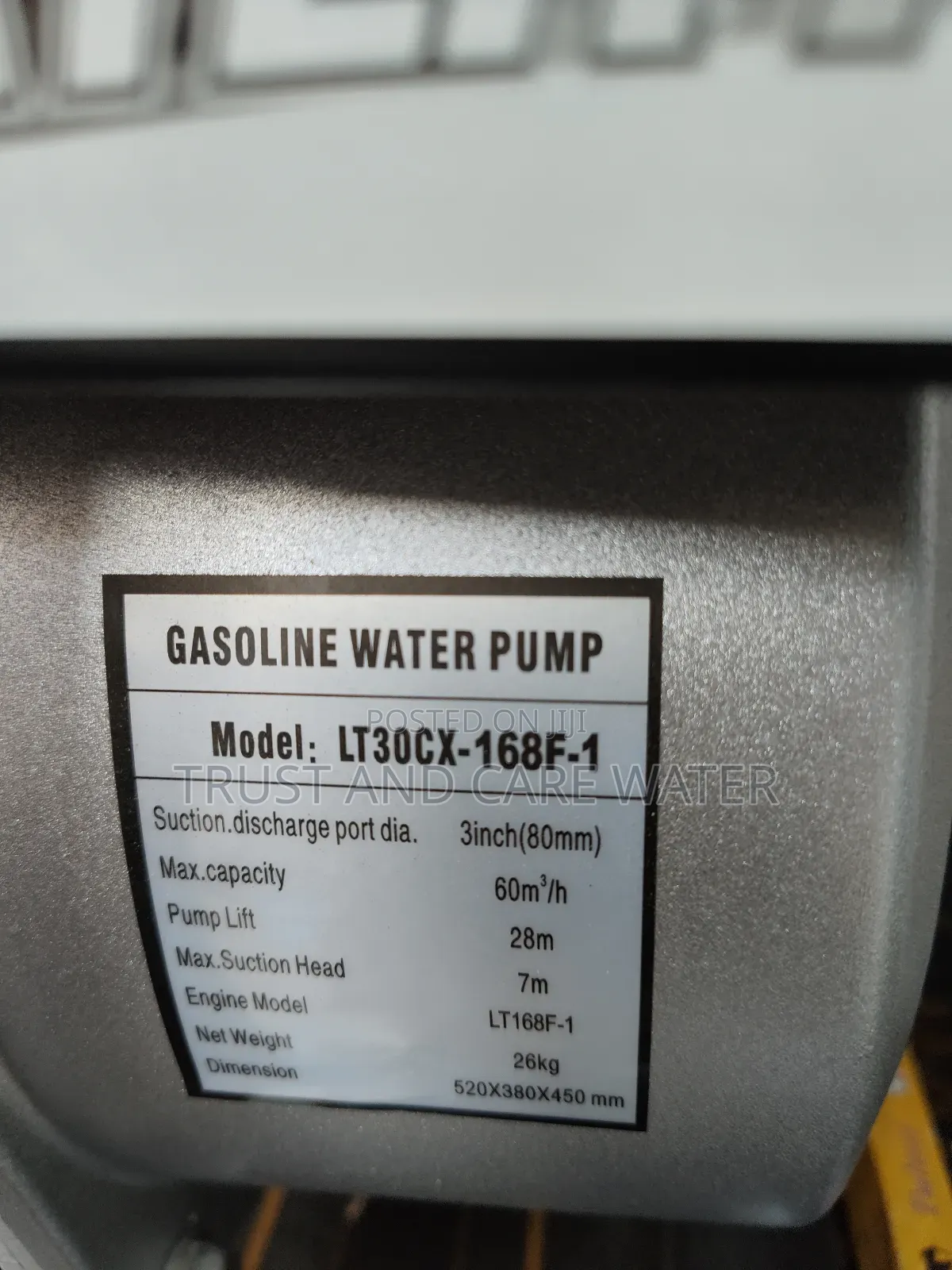 Lutian Water Pump 3inch (Petrol Pump)
