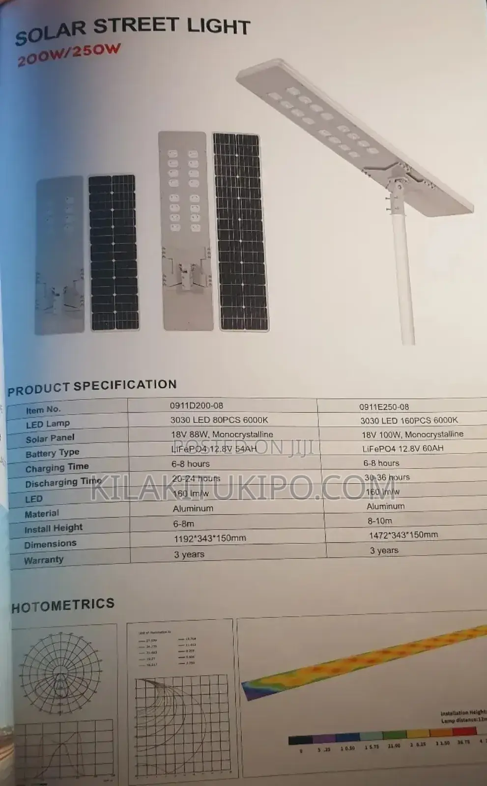 250w Solar Street Light