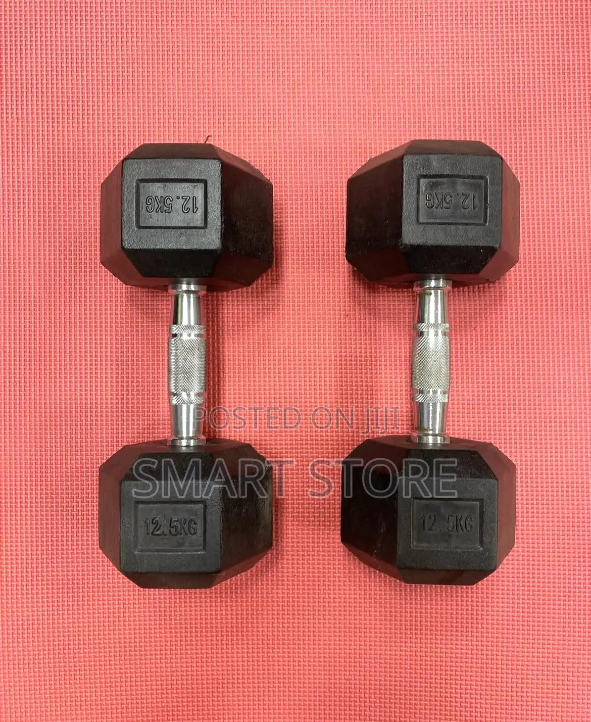 12.5kg X2 Rubber-Coated Hex Dumbbells