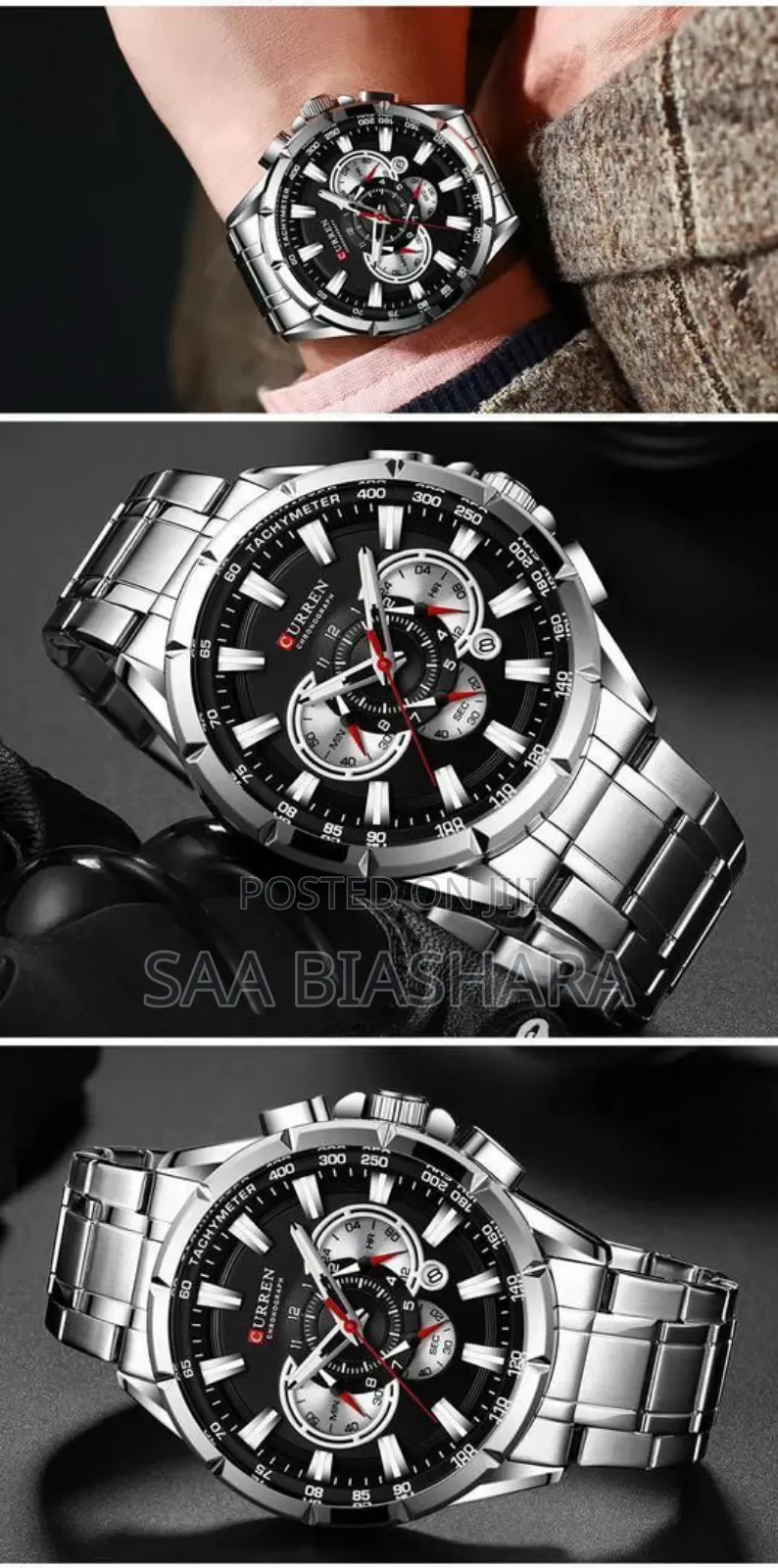 Curren 8395 Fashion Quartz Watch Silver
