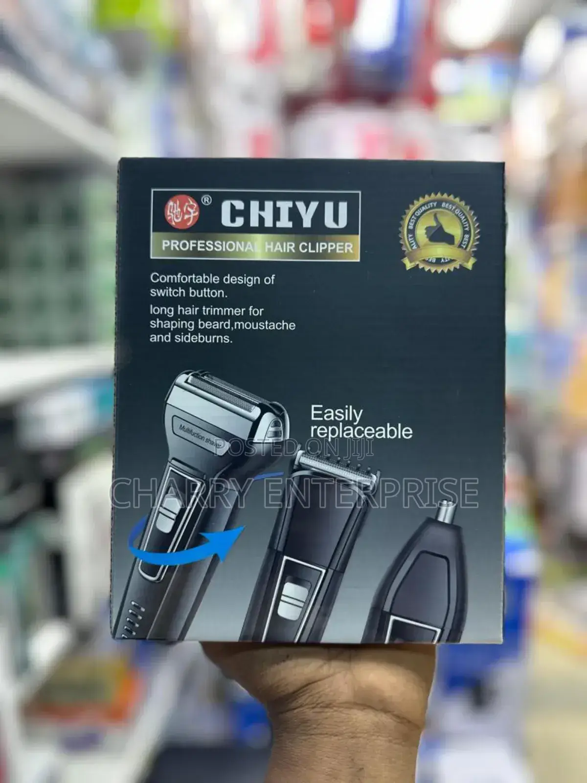 Chiyu 3in1 Hair Trimmer Clipper Mashine Ya Kunyoa Ya Kuchaji