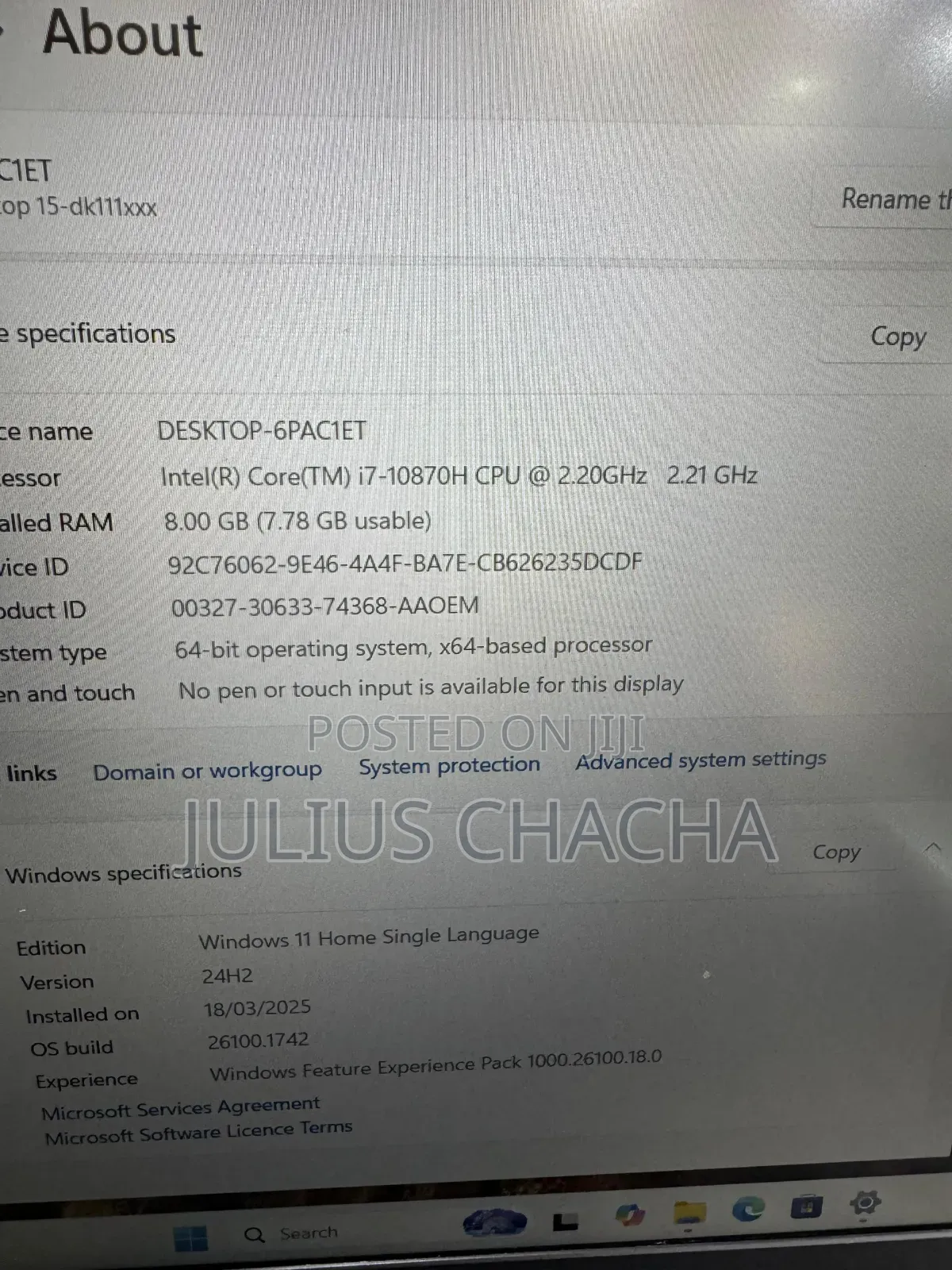 Laptop HP 15 8GB Intel Core I7 SSD 256GB