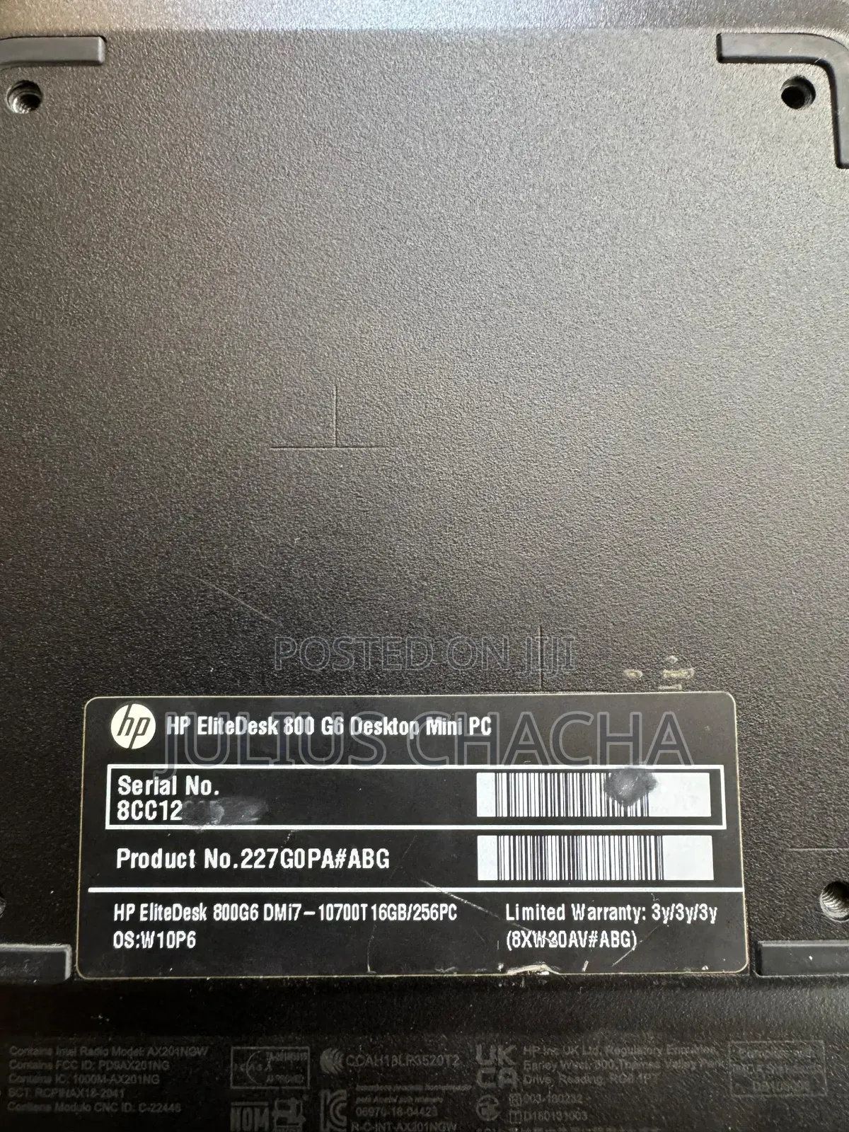 New Desktop Computer HP EliteOne 800 G6 8GB Intel Core I5 SSD 256GB