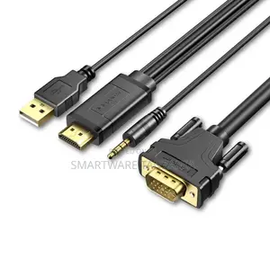Hdmi to Vga Cable for Computer Desktop Laptop Pc Projector
