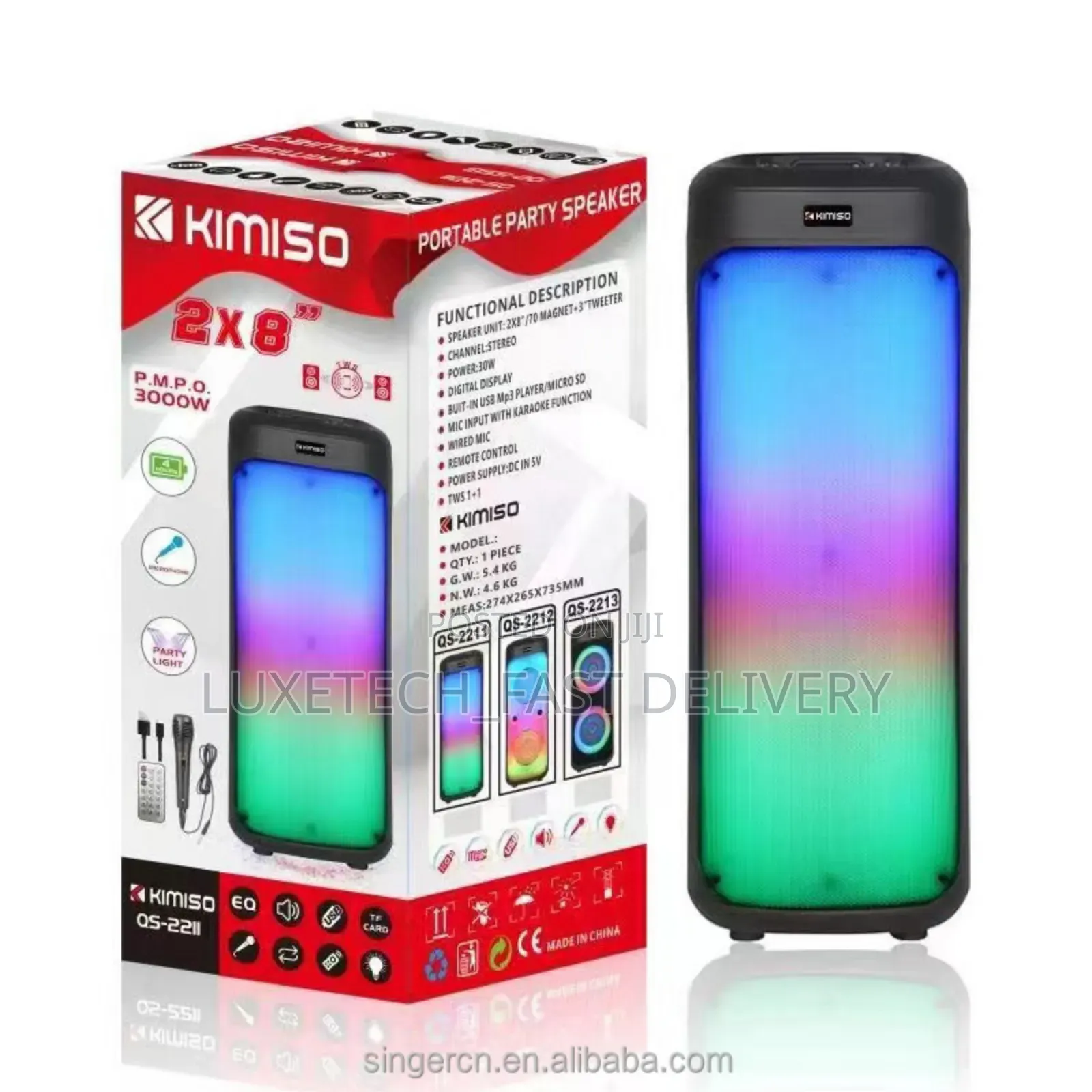 Rechargeable Speaker With Wired Mic