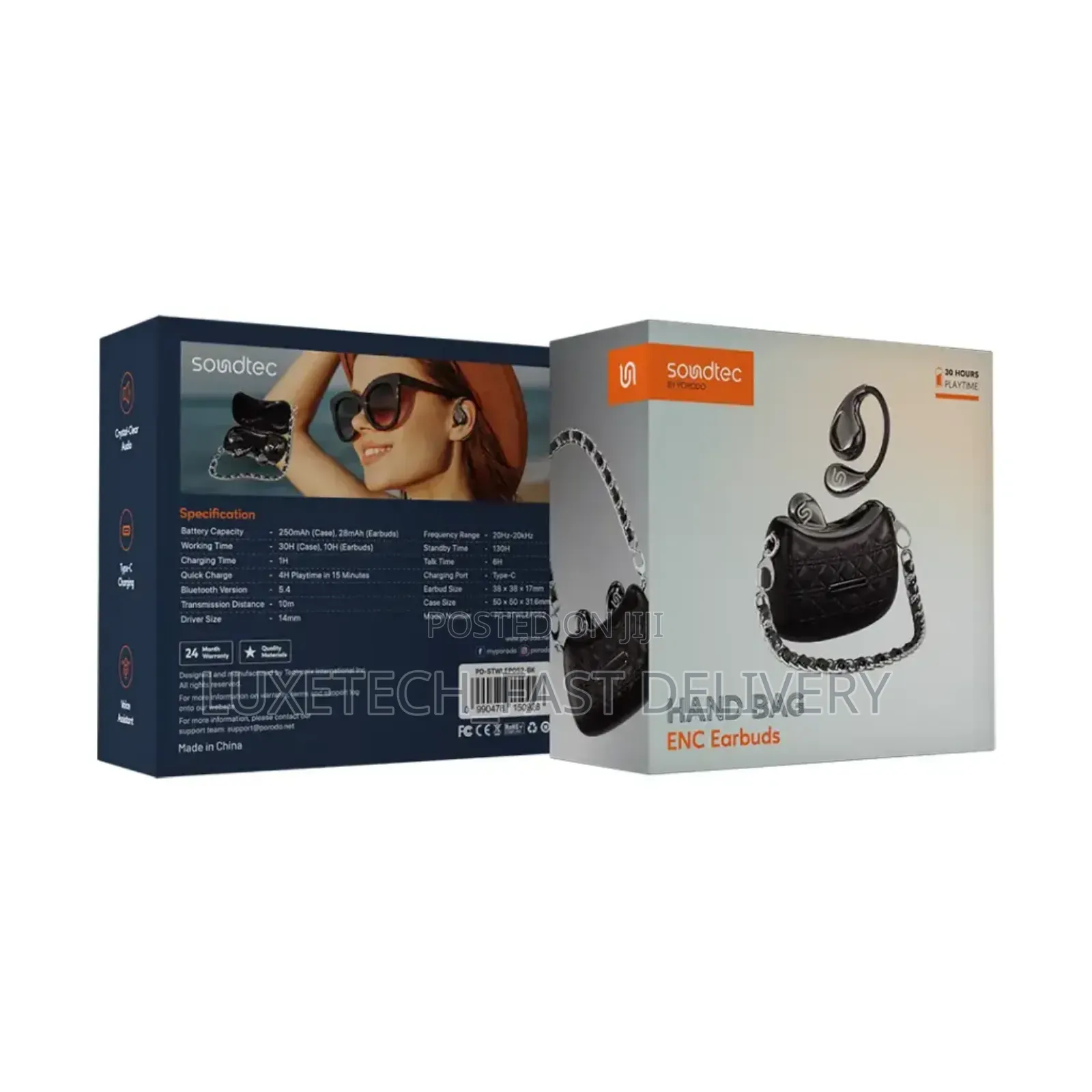 Porodo Soundtec Hand Bag Enc Earbuds