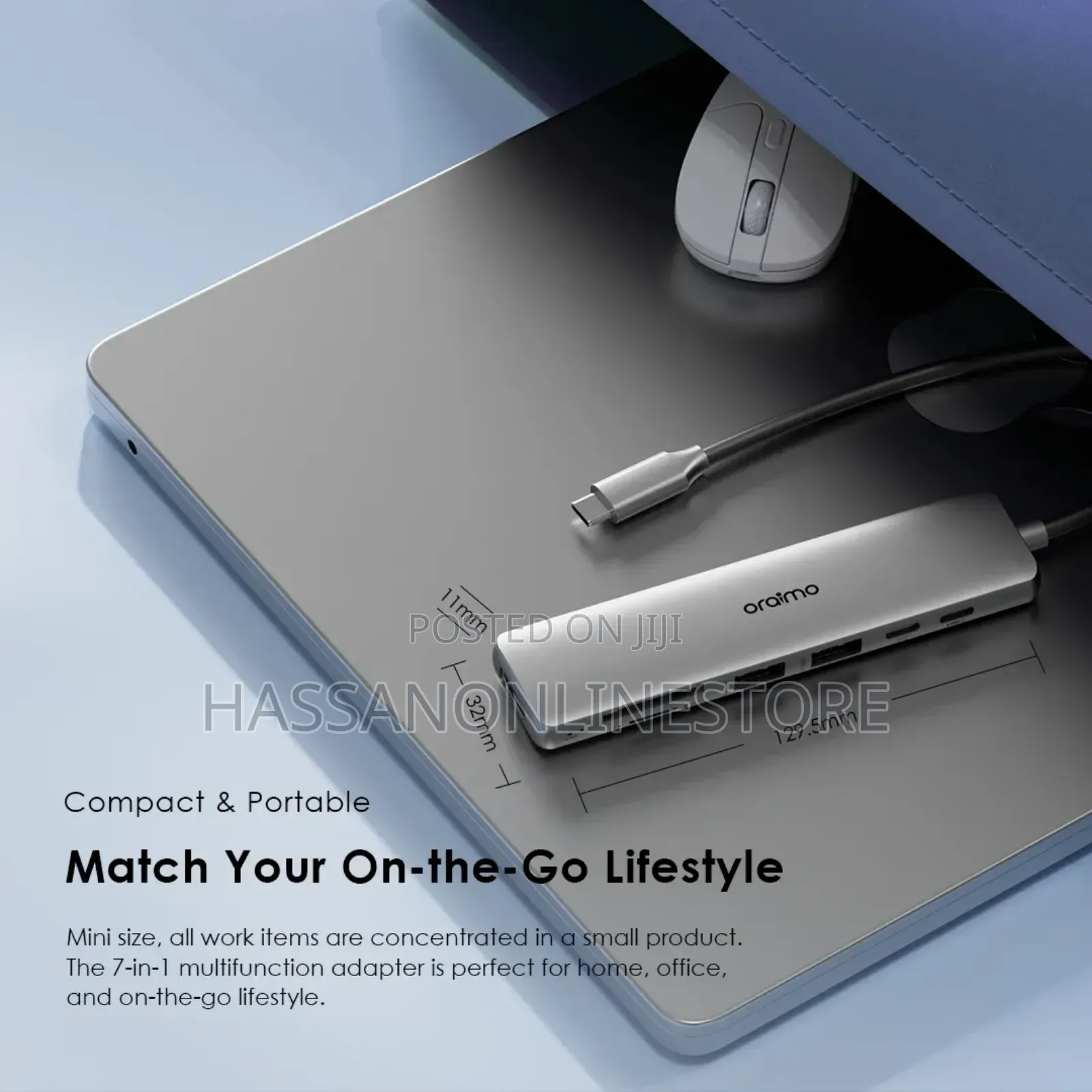 Oraimo Powertrans Usb-C Hub 7-in-1 Multi-Functional Adapter