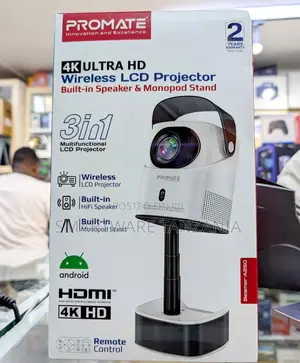  Ultra Hd Wireless LCD Projector With Built-in Speaker