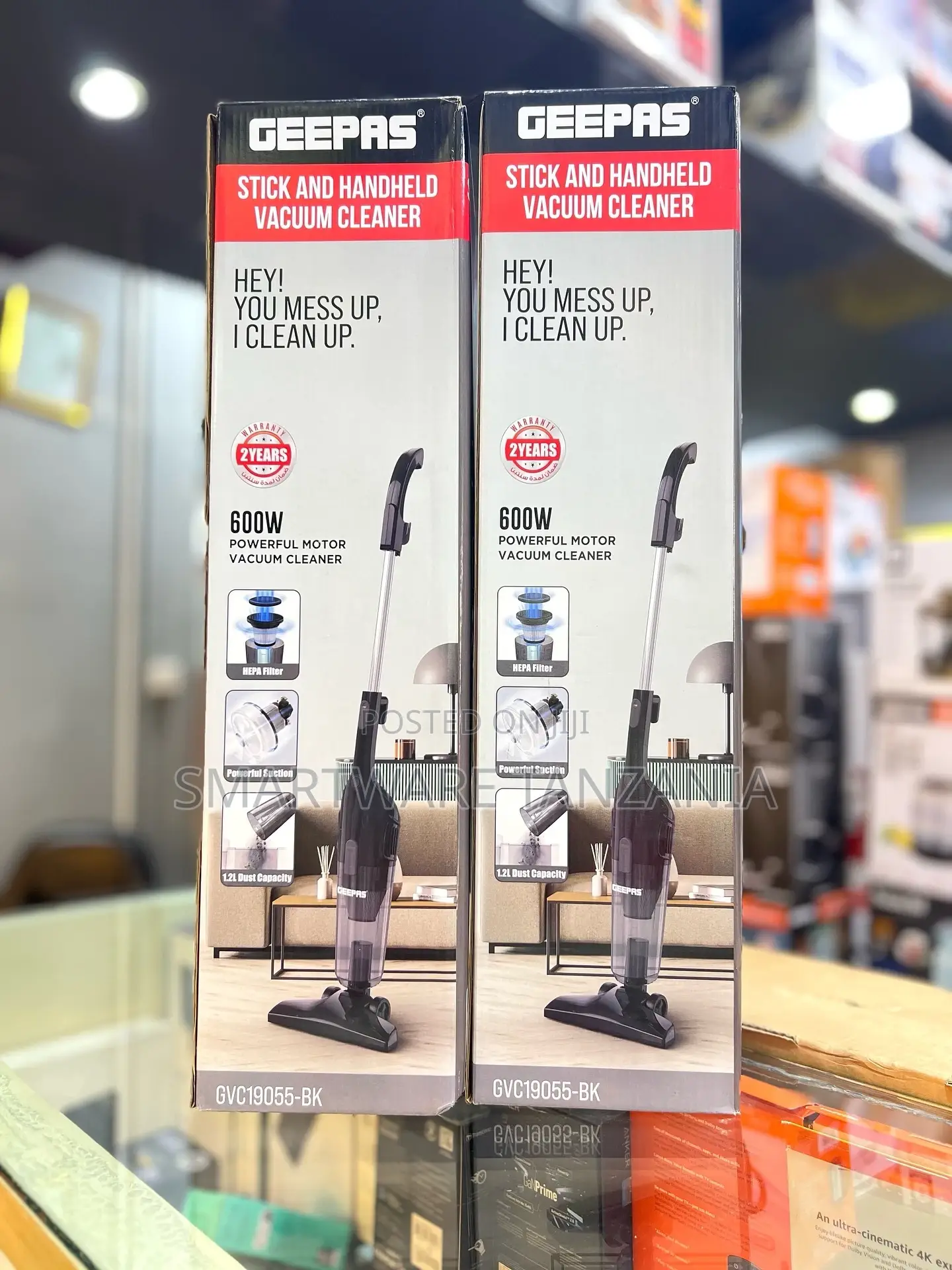 Geepas Gvc19055-Bk Stick and Handheld Vacuum Cleaner