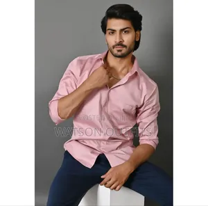 Plain Long Sleeve Men's Good Materials Shirts