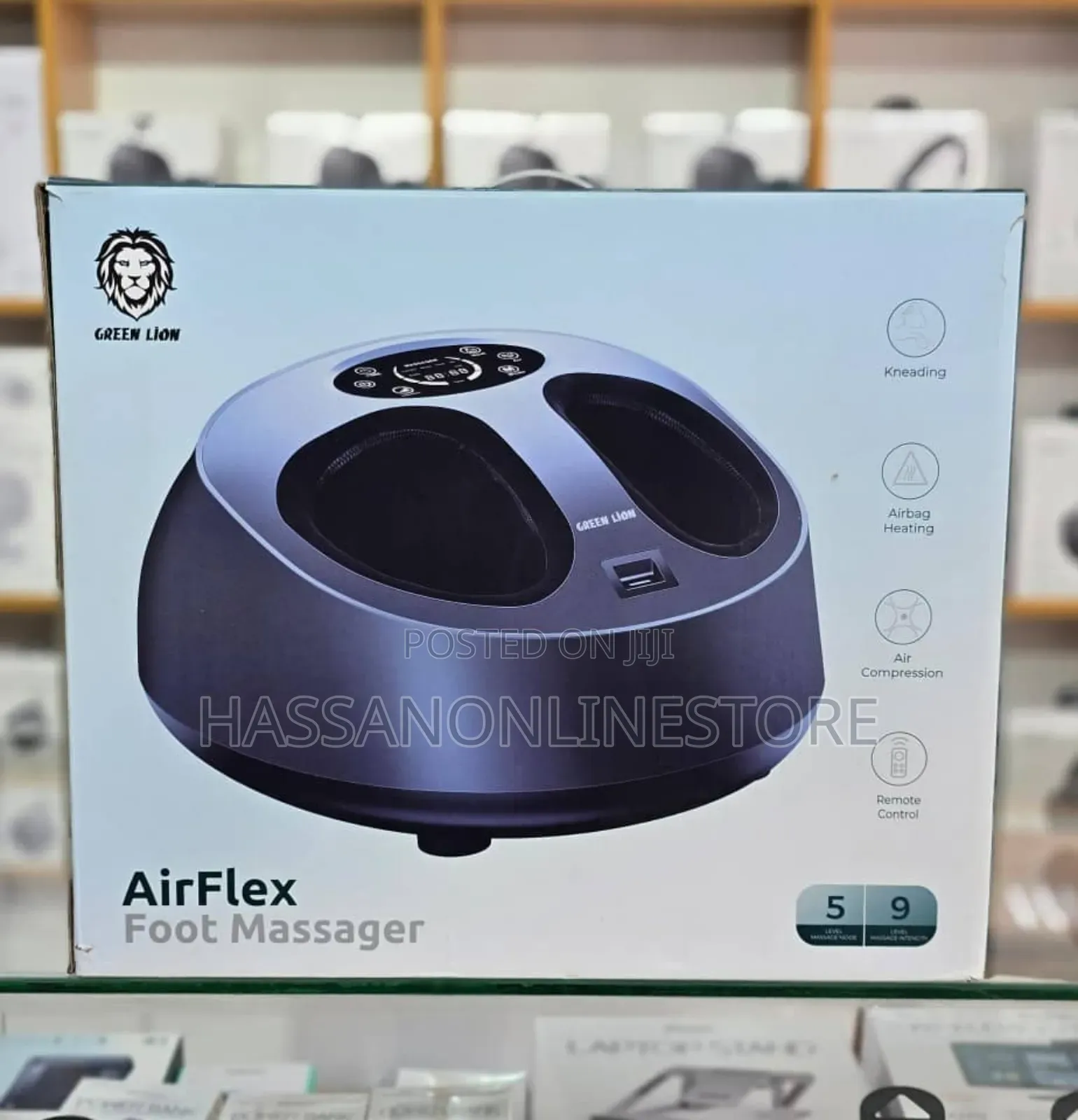 Green Lion Airflex Foot Massager 50w - Gray Black