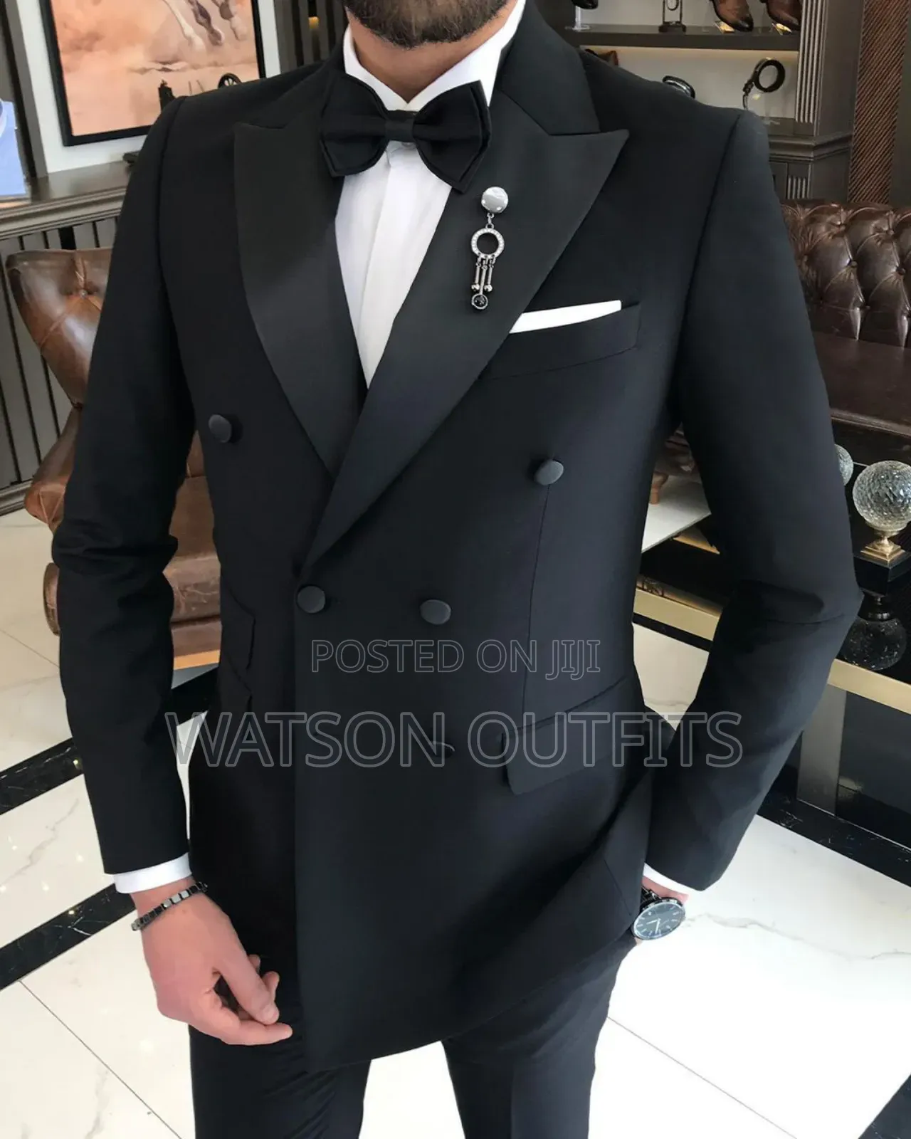 Premium Best Men's Mario Casas Suits in Black Colour